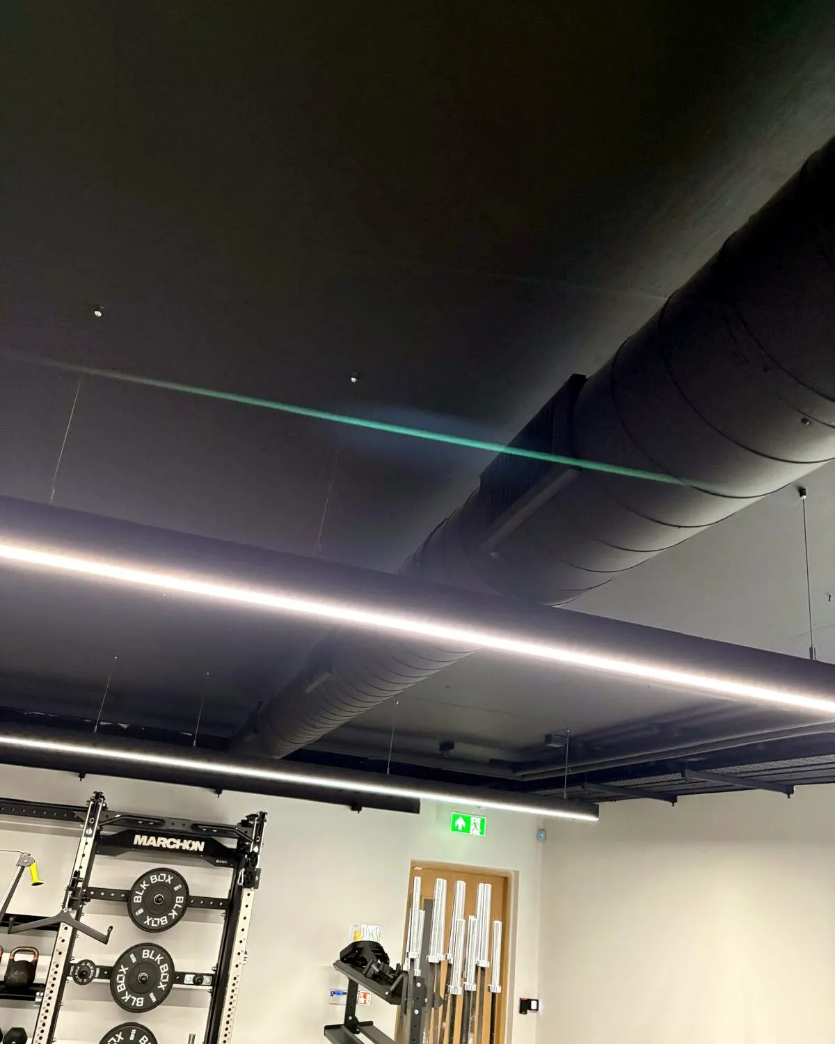 Commercial ductwork installation showing workmanship