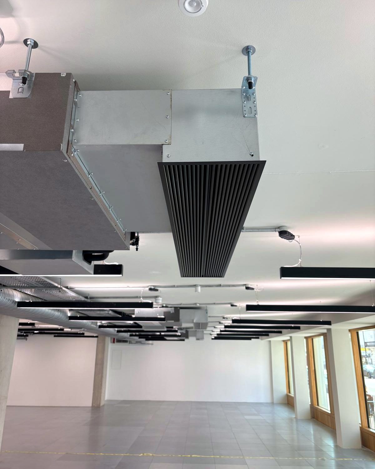 Commercial office air conditioning installation in a London building